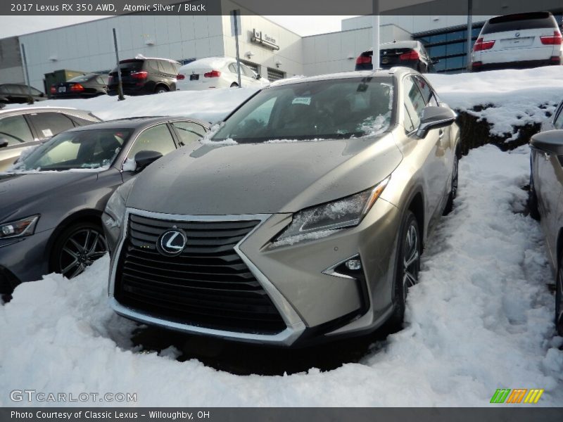 Atomic Silver / Black 2017 Lexus RX 350 AWD