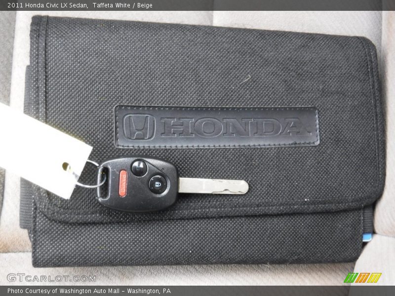 Taffeta White / Beige 2011 Honda Civic LX Sedan