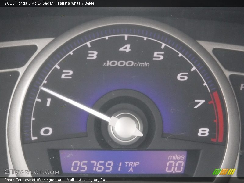 Taffeta White / Beige 2011 Honda Civic LX Sedan