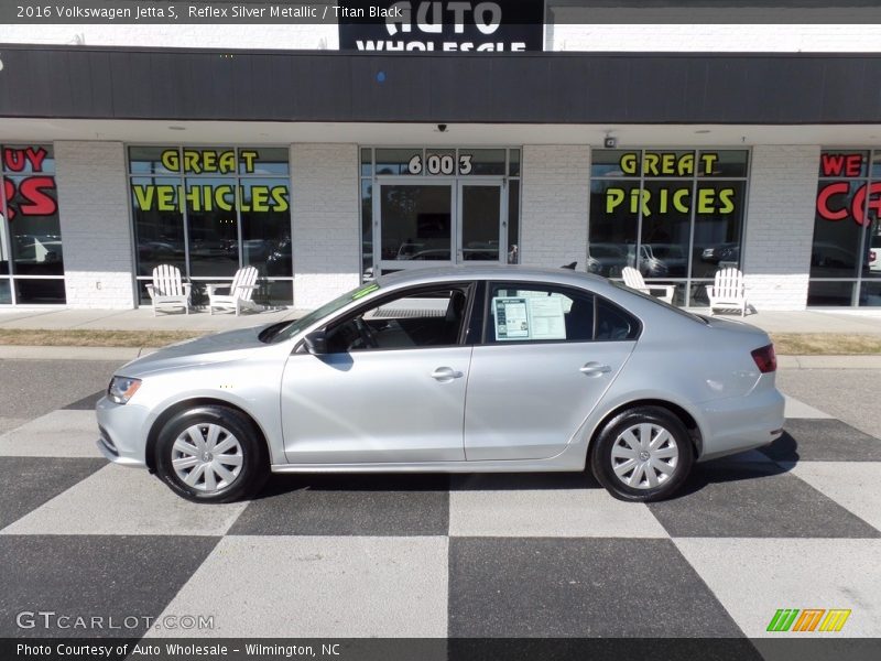 Reflex Silver Metallic / Titan Black 2016 Volkswagen Jetta S