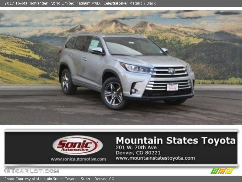 Celestial Silver Metallic / Black 2017 Toyota Highlander Hybrid Limited Platinum AWD