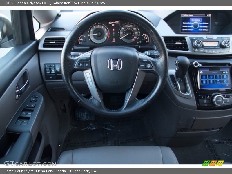 Alabaster Silver Metallic / Gray 2015 Honda Odyssey EX-L
