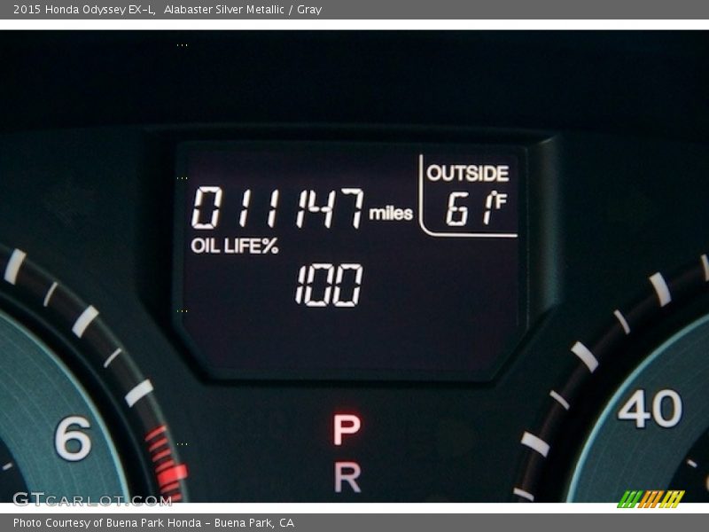 Alabaster Silver Metallic / Gray 2015 Honda Odyssey EX-L