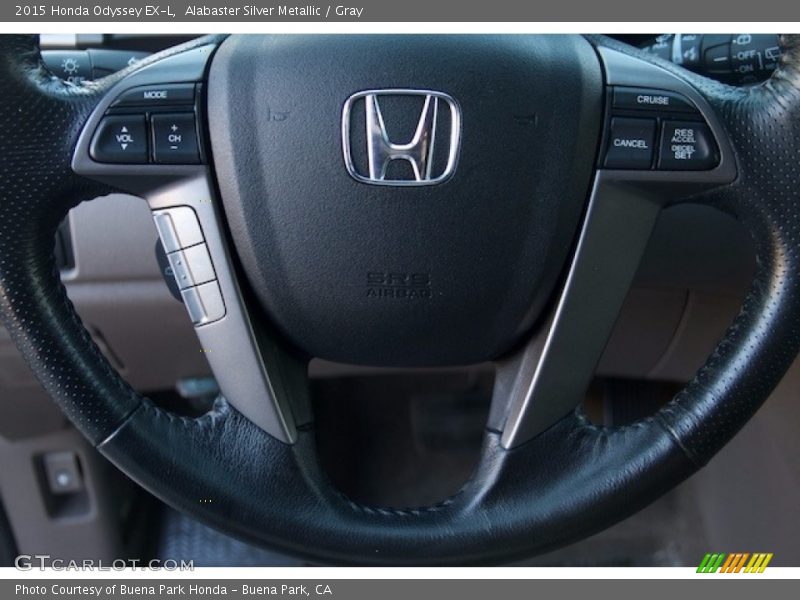 Alabaster Silver Metallic / Gray 2015 Honda Odyssey EX-L