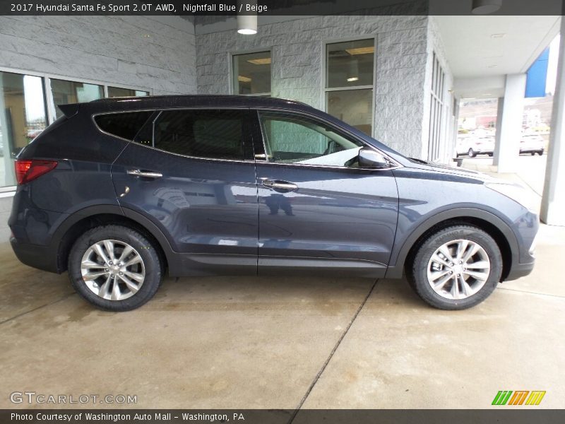 Nightfall Blue / Beige 2017 Hyundai Santa Fe Sport 2.0T AWD