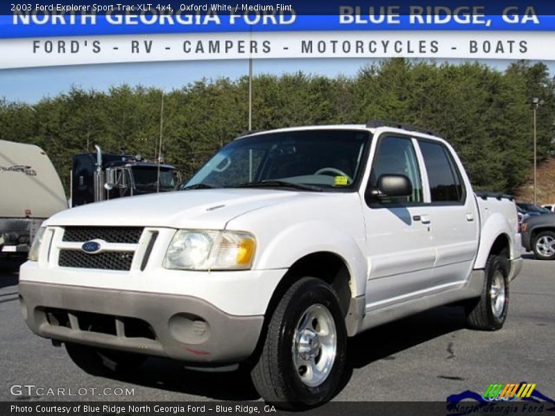 Oxford White / Medium Flint 2003 Ford Explorer Sport Trac XLT 4x4