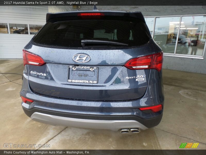 Nightfall Blue / Beige 2017 Hyundai Santa Fe Sport 2.0T AWD