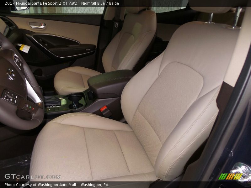 Nightfall Blue / Beige 2017 Hyundai Santa Fe Sport 2.0T AWD