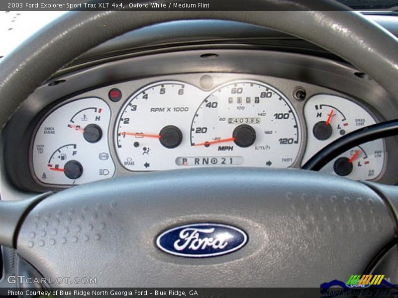 Oxford White / Medium Flint 2003 Ford Explorer Sport Trac XLT 4x4