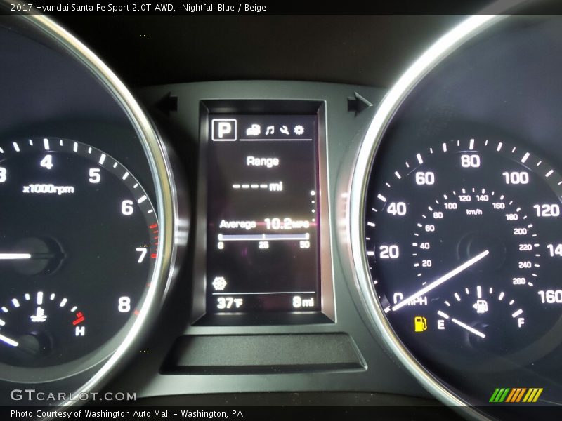 Nightfall Blue / Beige 2017 Hyundai Santa Fe Sport 2.0T AWD