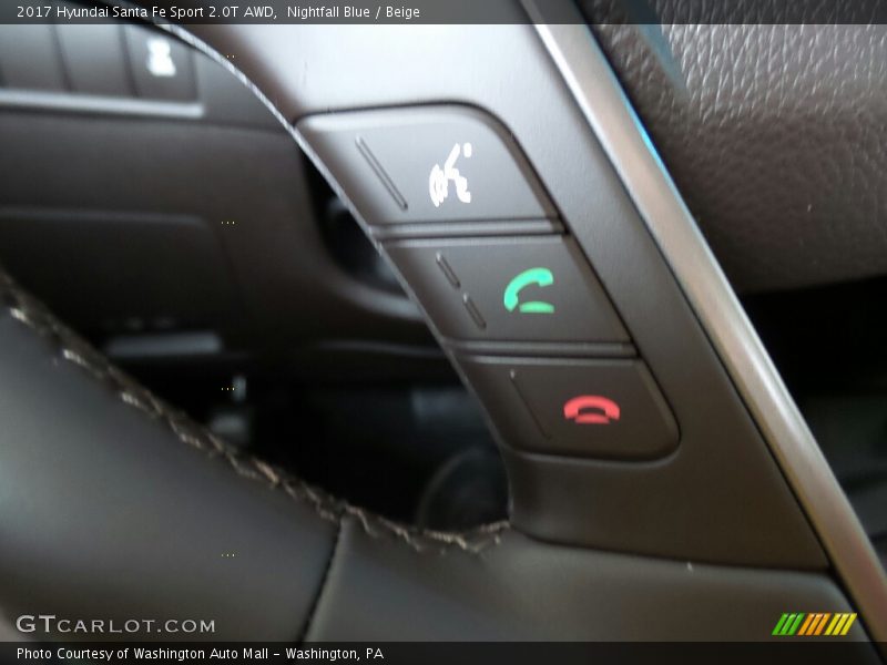 Nightfall Blue / Beige 2017 Hyundai Santa Fe Sport 2.0T AWD