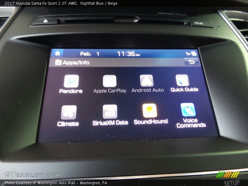 Nightfall Blue / Beige 2017 Hyundai Santa Fe Sport 2.0T AWD