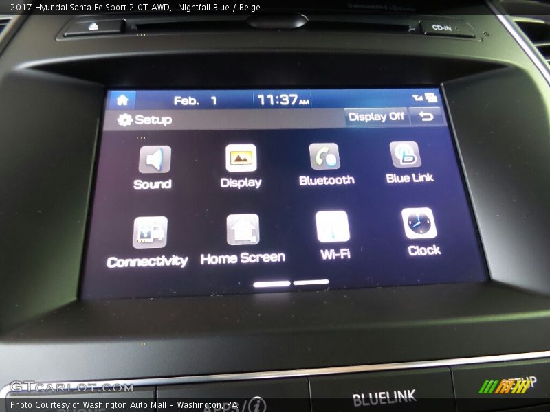 Nightfall Blue / Beige 2017 Hyundai Santa Fe Sport 2.0T AWD