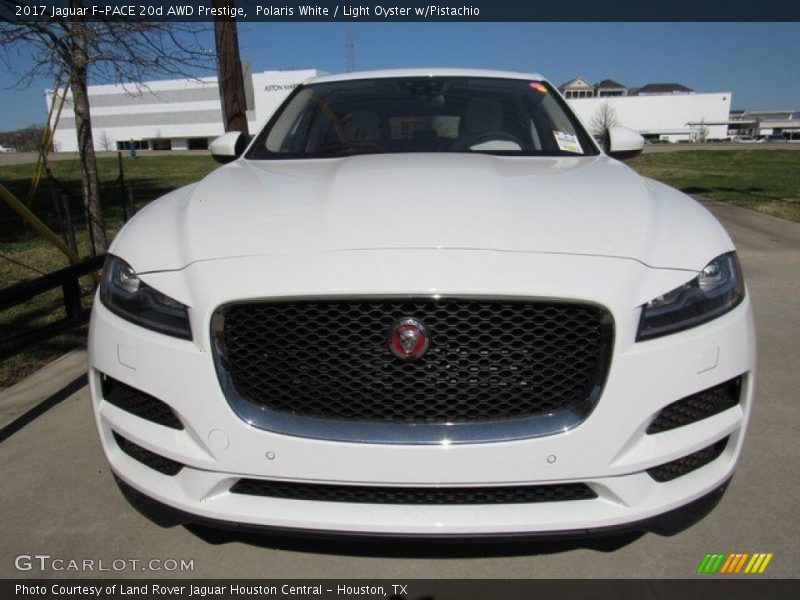 Polaris White / Light Oyster w/Pistachio 2017 Jaguar F-PACE 20d AWD Prestige