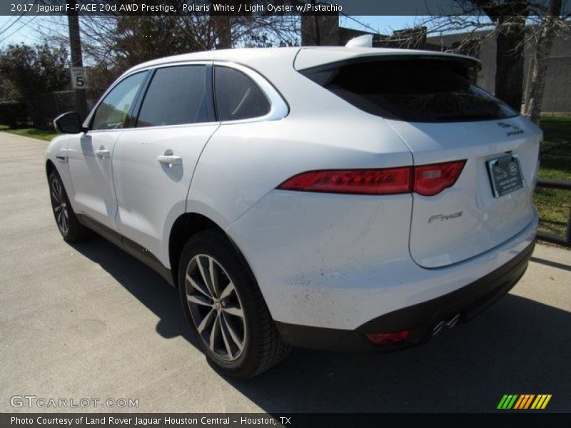 Polaris White / Light Oyster w/Pistachio 2017 Jaguar F-PACE 20d AWD Prestige