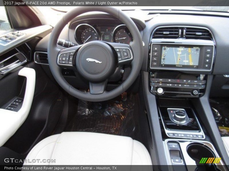 Polaris White / Light Oyster w/Pistachio 2017 Jaguar F-PACE 20d AWD Prestige