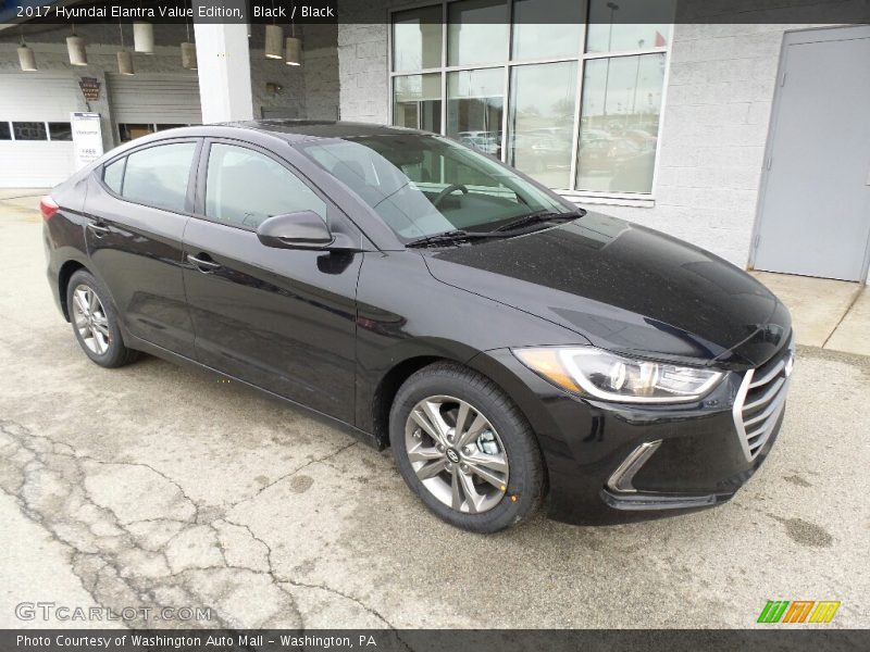 Black / Black 2017 Hyundai Elantra Value Edition