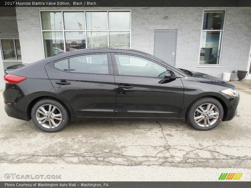 Black / Black 2017 Hyundai Elantra Value Edition
