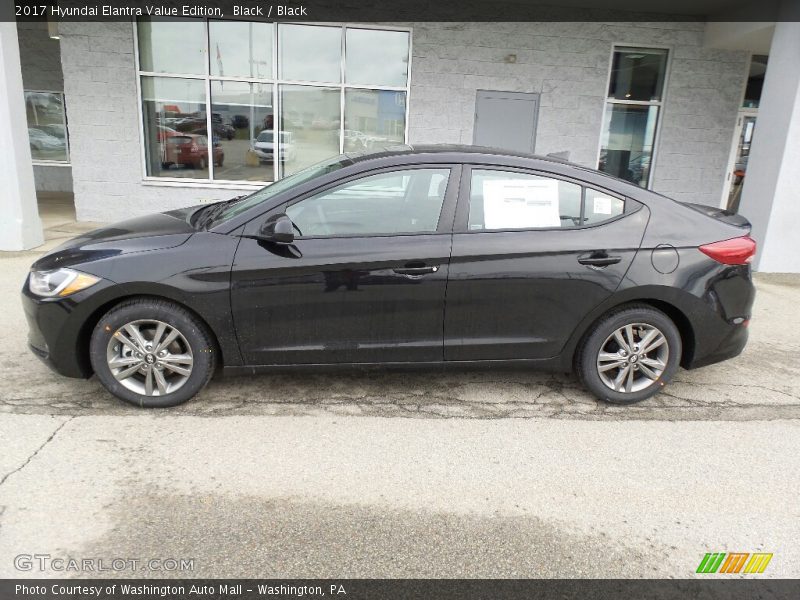 Black / Black 2017 Hyundai Elantra Value Edition