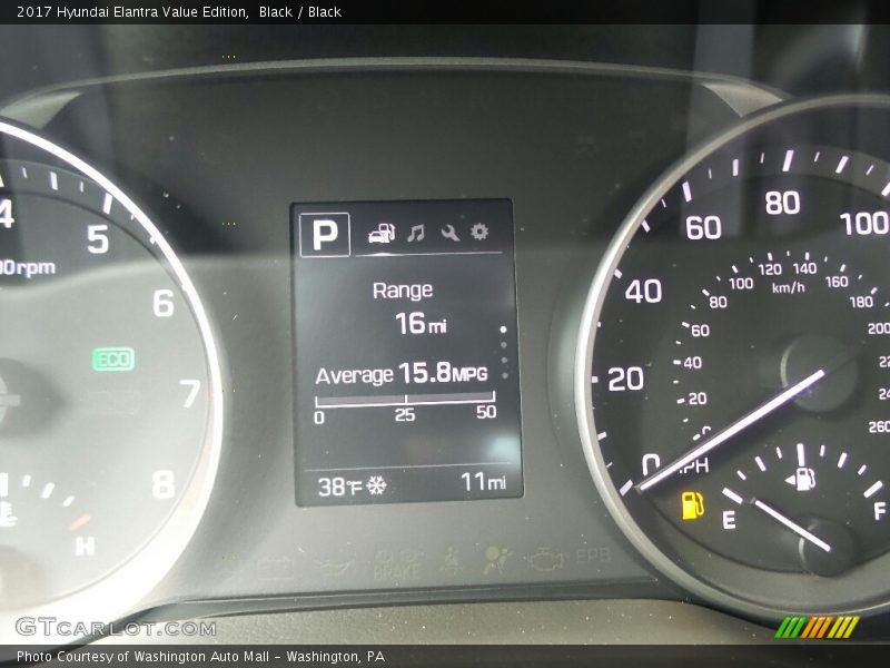 Black / Black 2017 Hyundai Elantra Value Edition