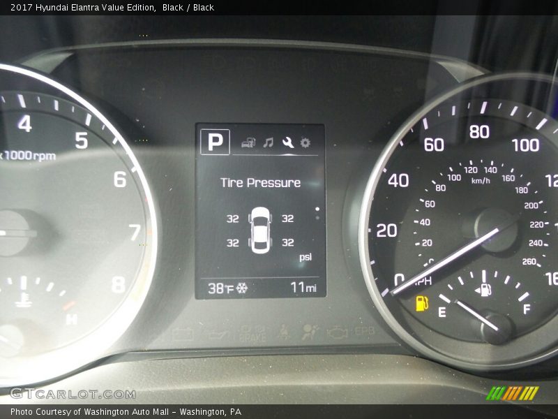 Black / Black 2017 Hyundai Elantra Value Edition