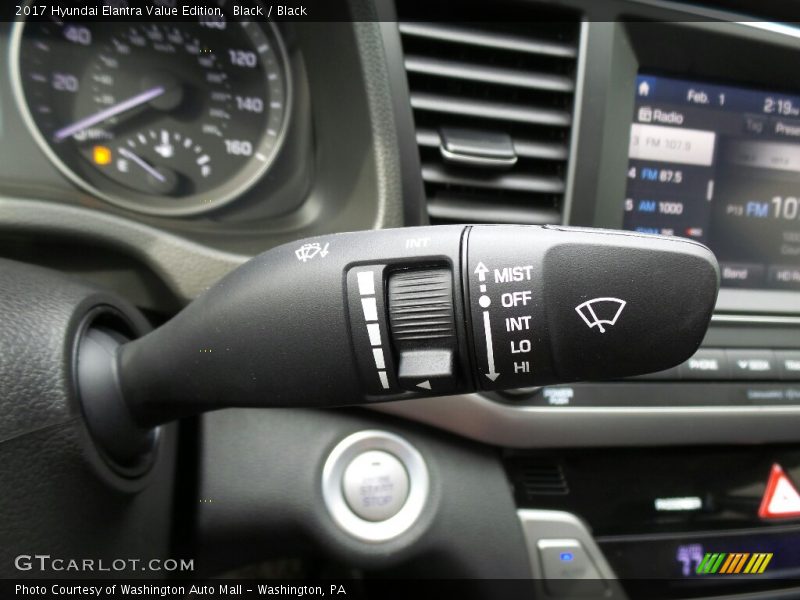 Black / Black 2017 Hyundai Elantra Value Edition