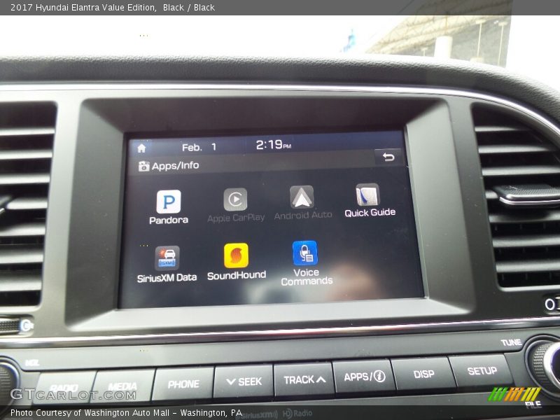 Black / Black 2017 Hyundai Elantra Value Edition