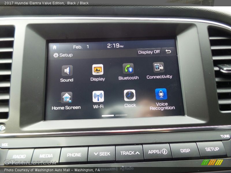 Black / Black 2017 Hyundai Elantra Value Edition