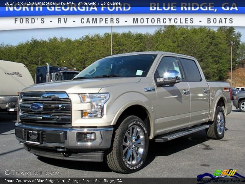 White Gold / Light Camel 2017 Ford F150 Lariat SuperCrew 4X4
