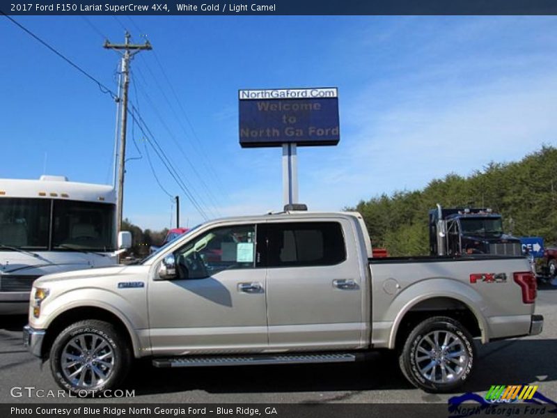 White Gold / Light Camel 2017 Ford F150 Lariat SuperCrew 4X4
