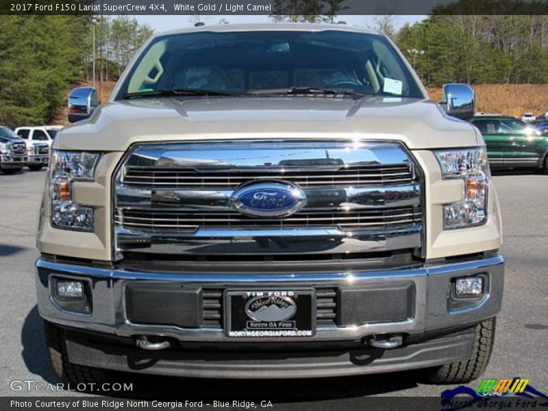 White Gold / Light Camel 2017 Ford F150 Lariat SuperCrew 4X4