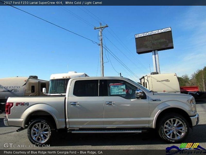White Gold / Light Camel 2017 Ford F150 Lariat SuperCrew 4X4
