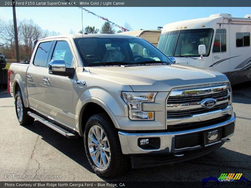 White Gold / Light Camel 2017 Ford F150 Lariat SuperCrew 4X4