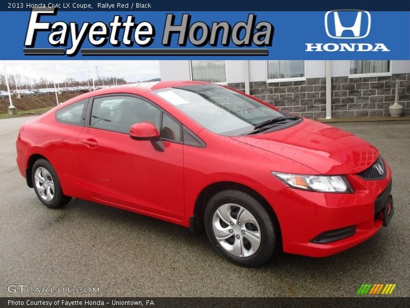 Rallye Red / Black 2013 Honda Civic LX Coupe