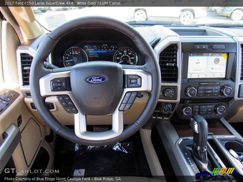 White Gold / Light Camel 2017 Ford F150 Lariat SuperCrew 4X4
