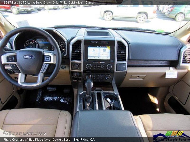 White Gold / Light Camel 2017 Ford F150 Lariat SuperCrew 4X4