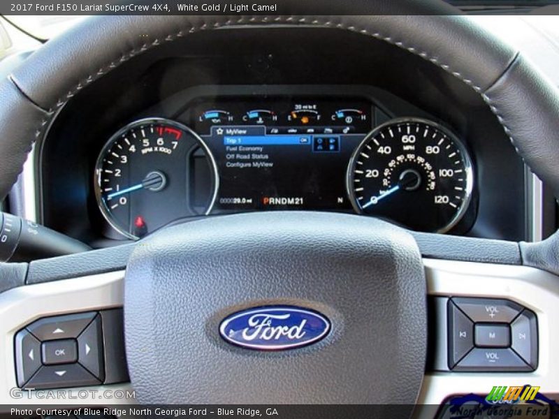 White Gold / Light Camel 2017 Ford F150 Lariat SuperCrew 4X4