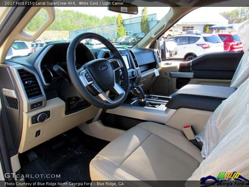 White Gold / Light Camel 2017 Ford F150 Lariat SuperCrew 4X4