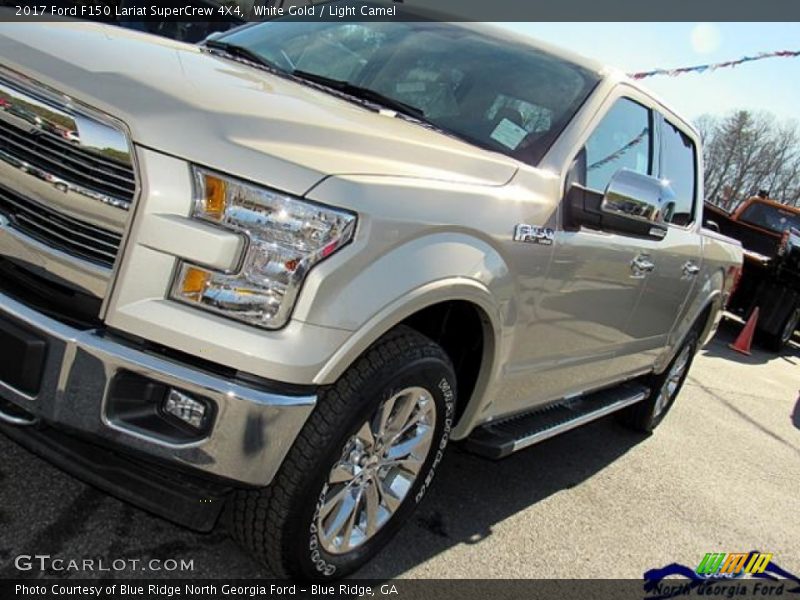 White Gold / Light Camel 2017 Ford F150 Lariat SuperCrew 4X4