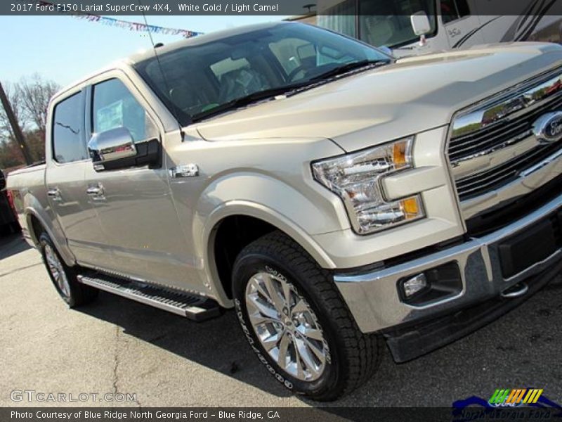 White Gold / Light Camel 2017 Ford F150 Lariat SuperCrew 4X4