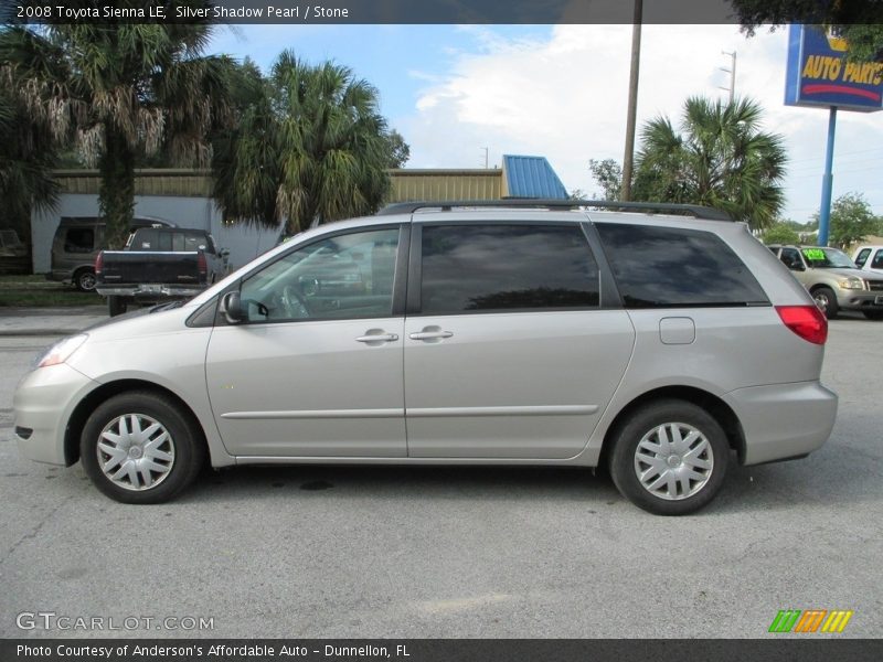 Silver Shadow Pearl / Stone 2008 Toyota Sienna LE