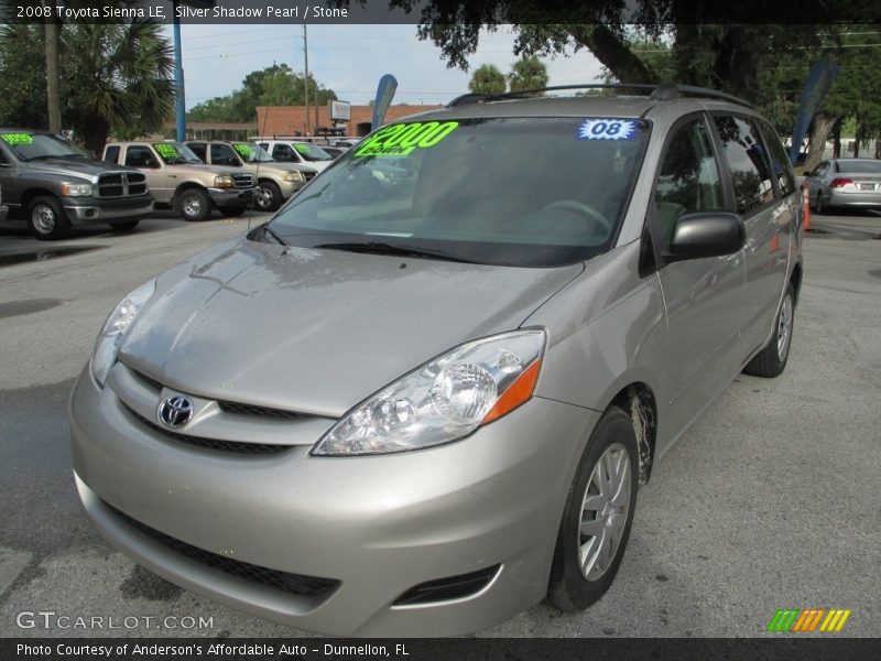 Silver Shadow Pearl / Stone 2008 Toyota Sienna LE