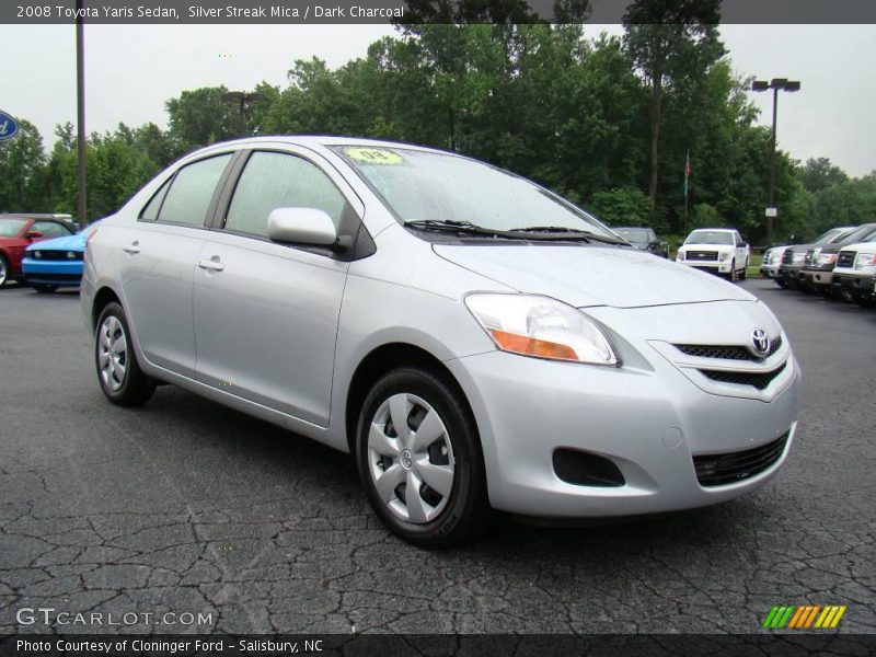 Silver Streak Mica / Dark Charcoal 2008 Toyota Yaris Sedan