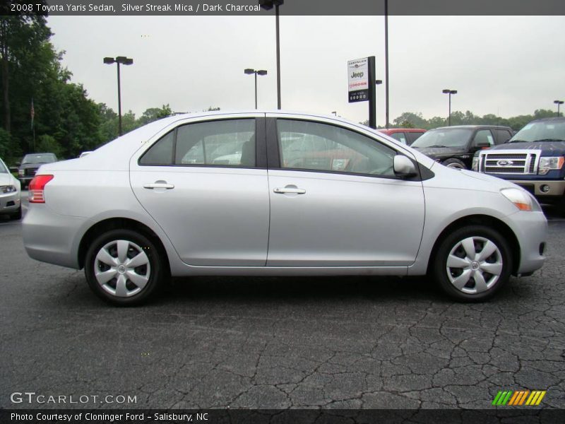 Silver Streak Mica / Dark Charcoal 2008 Toyota Yaris Sedan