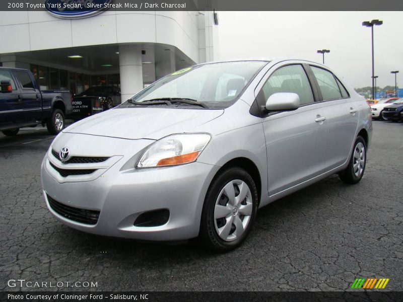 Silver Streak Mica / Dark Charcoal 2008 Toyota Yaris Sedan