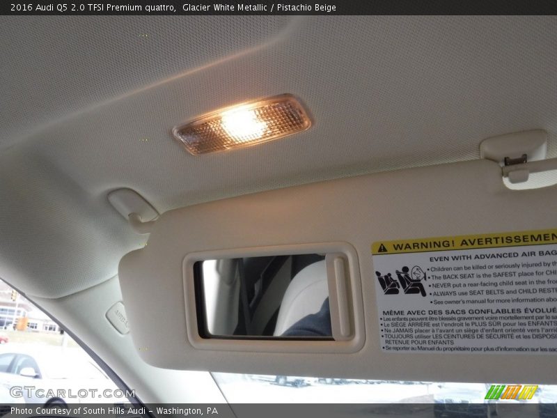 Glacier White Metallic / Pistachio Beige 2016 Audi Q5 2.0 TFSI Premium quattro