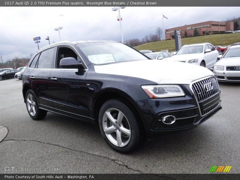 Moonlight Blue Metallic / Chestnut Brown 2017 Audi Q5 2.0 TFSI Premium Plus quattro