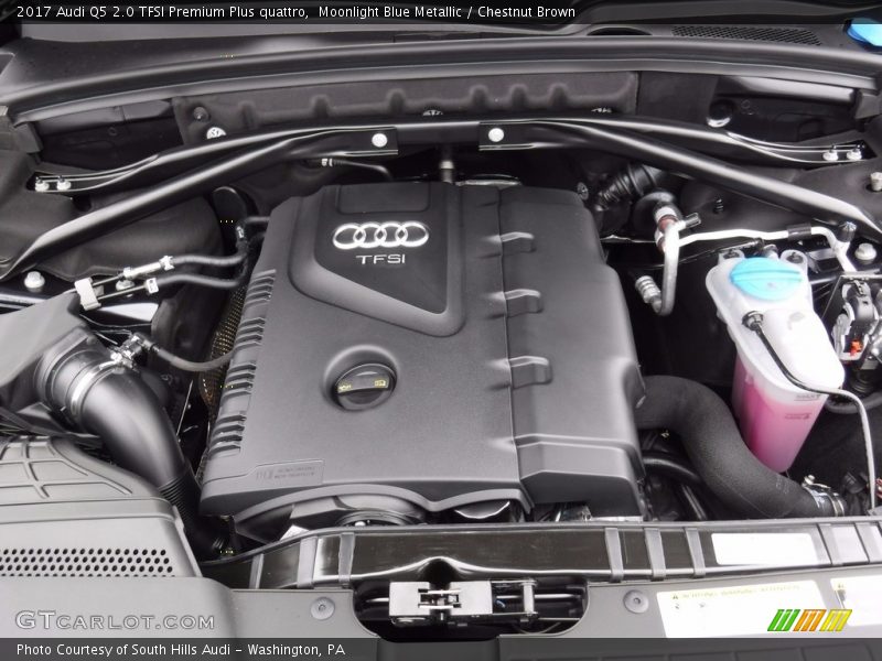 Moonlight Blue Metallic / Chestnut Brown 2017 Audi Q5 2.0 TFSI Premium Plus quattro