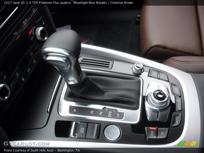 Moonlight Blue Metallic / Chestnut Brown 2017 Audi Q5 2.0 TFSI Premium Plus quattro