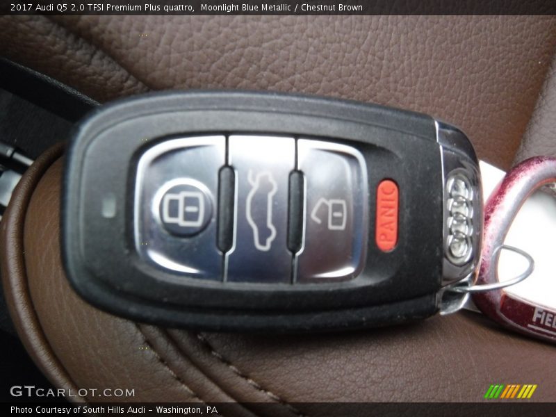 Moonlight Blue Metallic / Chestnut Brown 2017 Audi Q5 2.0 TFSI Premium Plus quattro